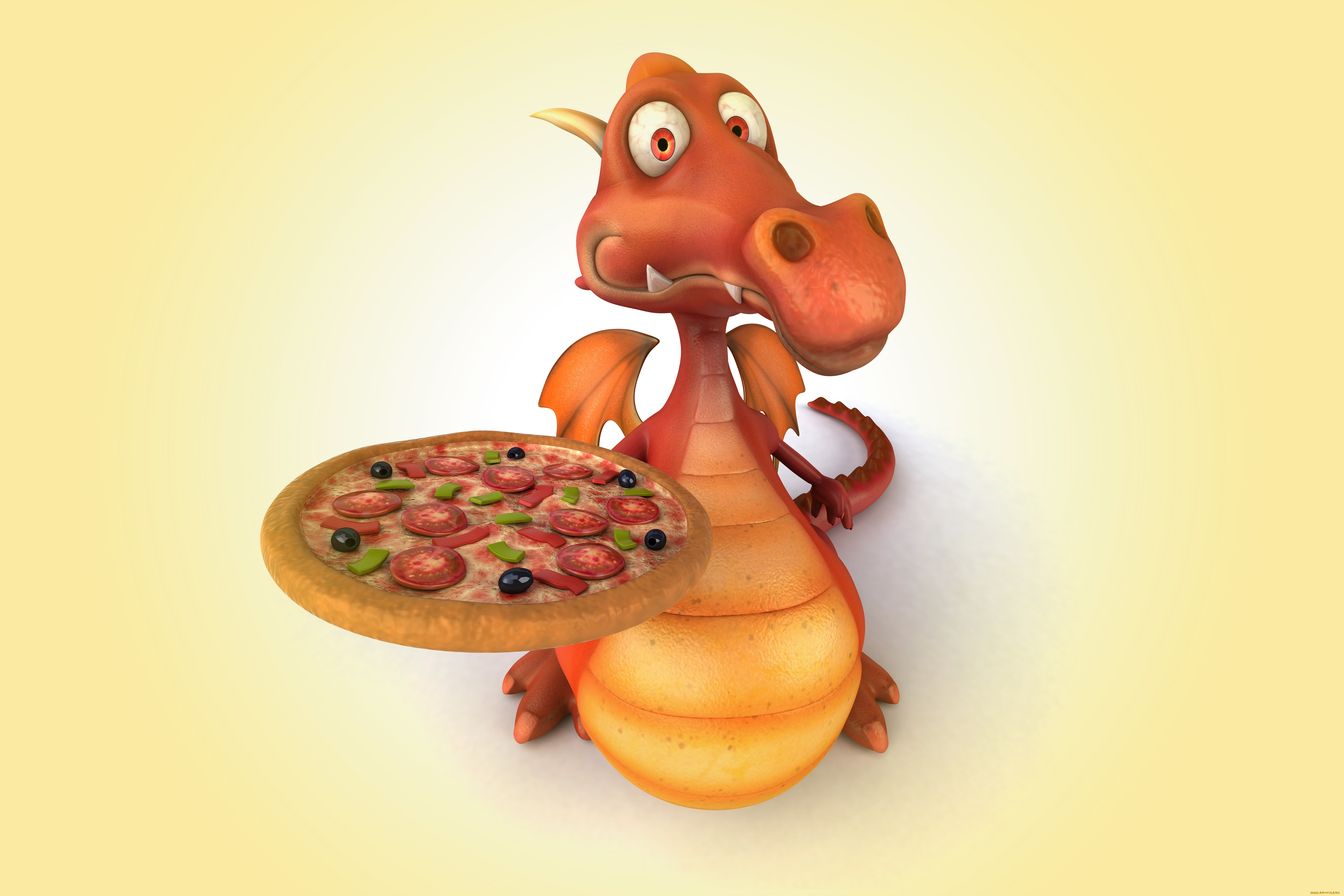 3 ,  , humor, , pizza, dragon, funny